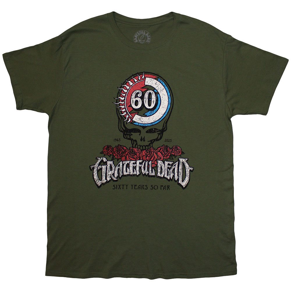 Grateful Dead - 60th Roses Heren T-shirt - Groen